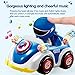 NQD RC Cars Remote Control Car for 1 2 3 4 5 6 Year Old Baby Toddlers Children STEM RC Cartoon Race Car Toys for Kids with Music and Lights Christmas Birthday Gifts Boys Girls