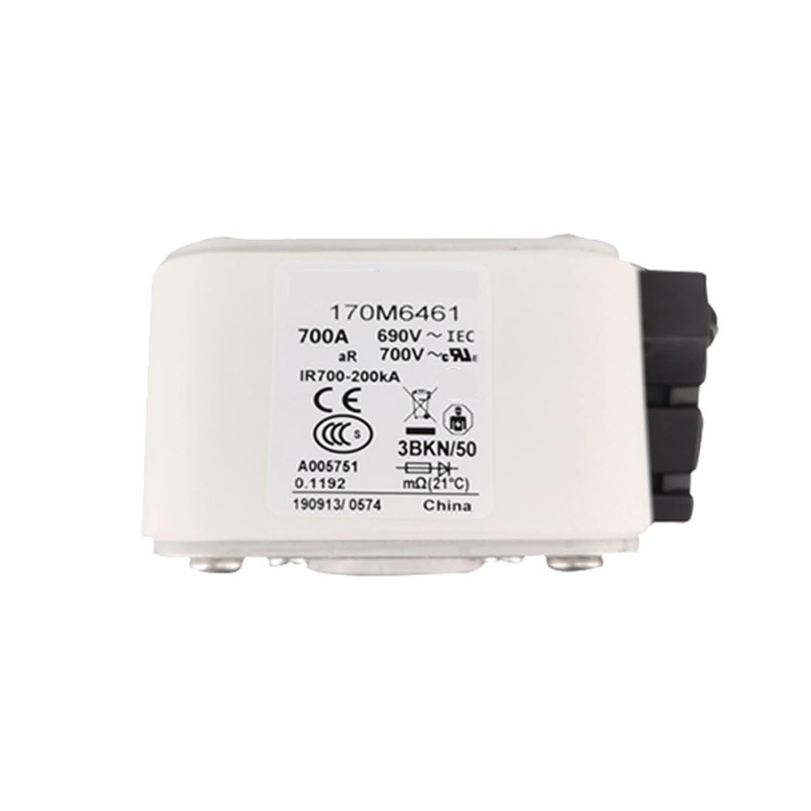 Fusible rápido de Baja tensión 170M6461 aplicado en instalaciones industriales