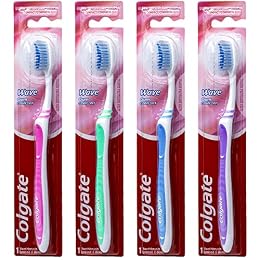 Colgate Wave Gum Comfort Toothbrush, Ultra Soft Compact Head, Colors Vary, 4-pack