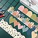 Boho Bulletin Board Borders Classroom Colorful Border Stickers Boho Die-Cut Border Trims Bulletin Board Scalloped Borders Self-Adhesive for School Blackboard Chalkboard Desk, 91.8 Ft