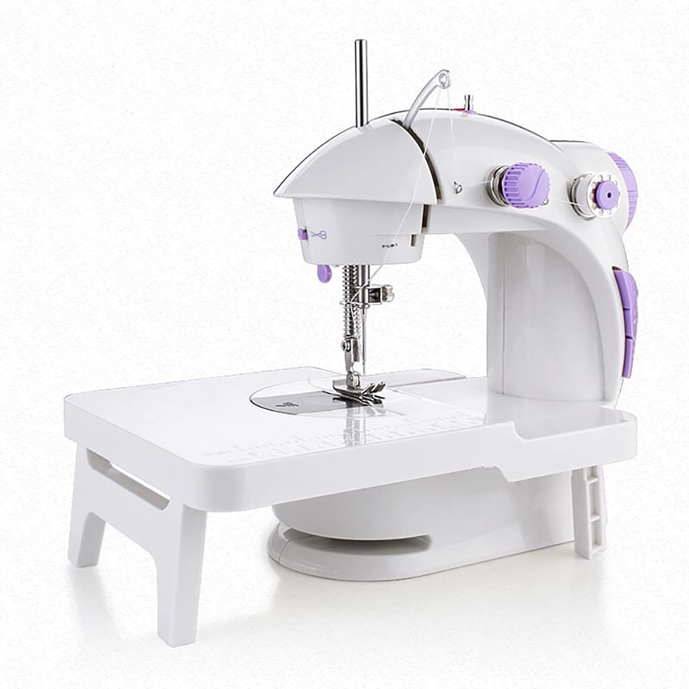 X.ANZG Mini Sewing Machine for Beginners,Sewing Machine With Extension Table, Crafting Mending Machine, Portable Household Electric Small Desktop Multifunctional Seaming Machine Manual Sewing Machine