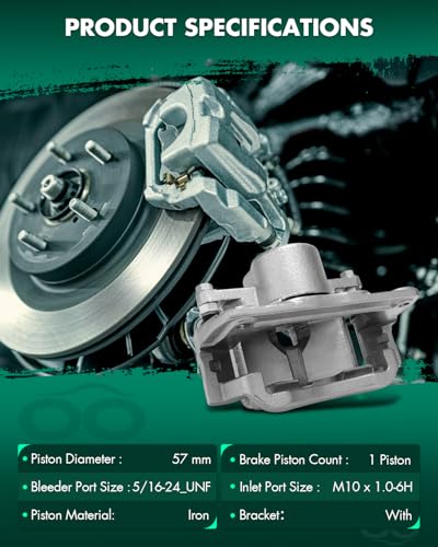 Image of SCITOO Front Right Brake Caliper With Bracket 18B5001 Compatible For Ford For Fusion 06-12,For Lincoln For MKZ 07-12,For Lincoln For Zephyr 06,For Mazda 6 06-13,For Mercury For Milan 06-11