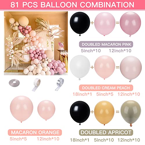 TOLOYE Kit Arco Palloncini, Doppio Ripieno Macaron...