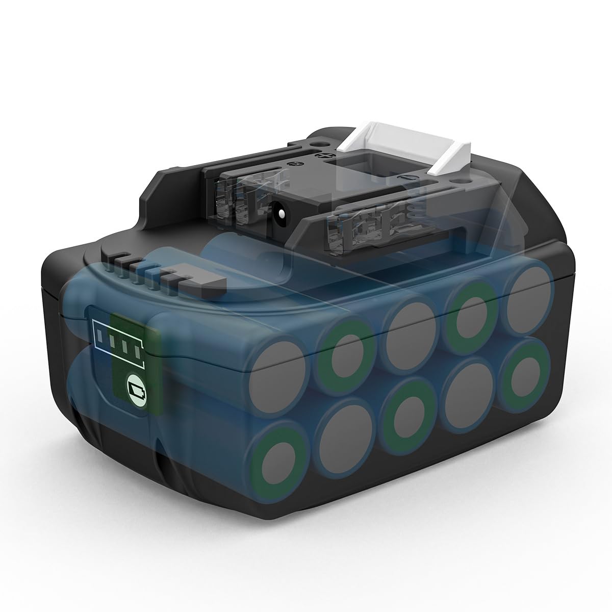 Batería de repuesto compatible con Makita 20 V Cordless Power Tools Series (batería solamente) 3000 mAh, funciona con BL1830/BL1850 (3000 mAh), 2 unidades