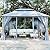 Rotihom Gazebo 10x13 with Mosquito Netting & Privacy Screens. Double Roof Design Outdoor Gazebo with Powder-Coated Metal Frame for Patio, Deck, Backyard, Garden & Lawns