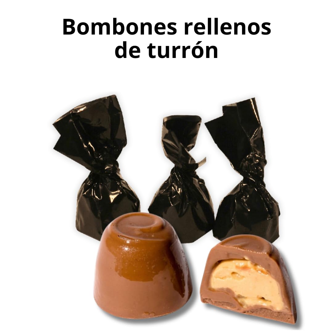 Surtido de Mazapán y Turrón, Caja de 2 Kg, Variedad de Mazapanes, Bombones, Almendras, Turrón Duro, Polvorón y Turrón Blando