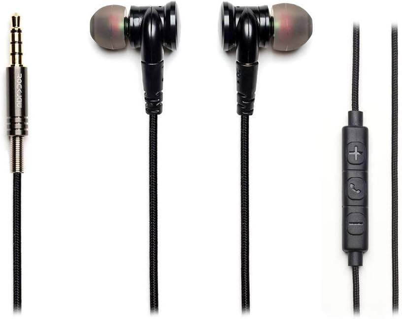Rock Jaw Resonate Dark Headphones with Microphone - Matte Black
