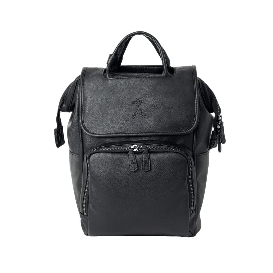 Gigil Unisex Infant Black Changing Backpack, Changing Bag, Diaper Backpack, Diaper Bag, Hopsital Bag, Faux Leather, Vegan Leather, Baby Bag, Bounty