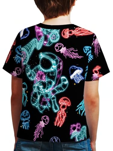 Image of Frogwill Boys Girls Shirts 3D Graphic T-Shirt Neon Clothes Short Sleeve Animal Print Tee 5-13 Years