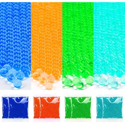 Palonu 160000 Pieces Water Ball Beads Ammo Refill Water Gel Bullets Beads 7-8mm for Water Blaster Gun Toys Cover