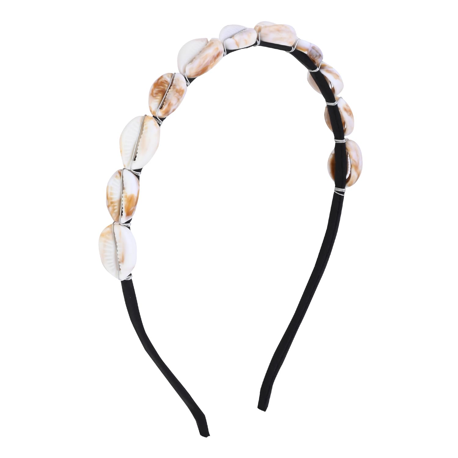 I Jewels Navratri Ethnic Boho Style Cowrie Shell Hairbands Head Piece Hair Accessories For Women (A99HB22) (B0DHD175X1) Amazon Price History, Amazon Price Tracker