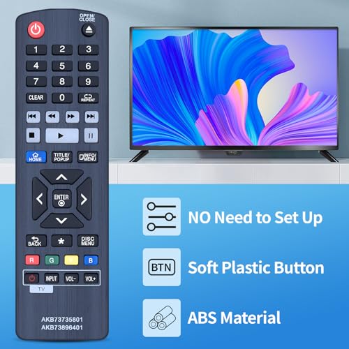 AKB73735801 Fernbedienung Ersatz für LG DVD Blu-ray Disc Player AKB73896401 BP135 BP155 BP200 BP240 BP300 BP335 BP420 BP556 BP660 BP670 BP630 BP530 BP620 UBK80 UBK90 BP630S BP135W BP325W – Bild 4