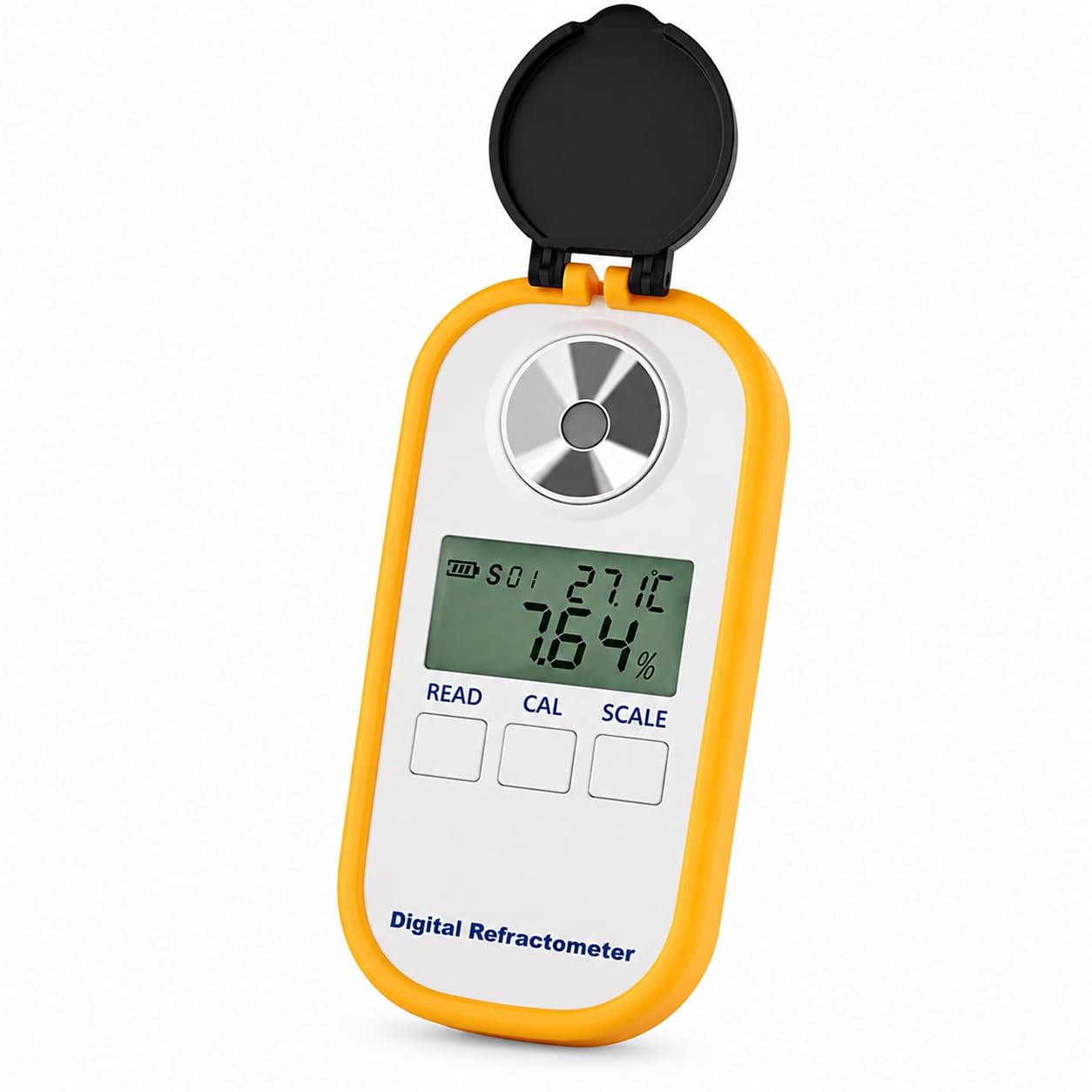 Refractómetro digital anticongelante, probador de glicol LED de mano para refrigerante de motor de coche, mide con precisión el punto de congelación de soluciones de etileno y propilenglicol