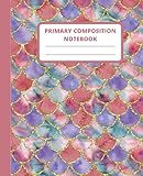 Primary Composition Notebook Story Paper Journal: marble story comp book red baseline 100ct: primary ruled marble comp book 100ct: composition book primary journal draw top lines bottom