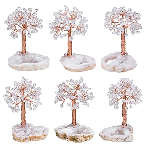 Nupuyai Natural Healing Rock Crystals Tree of Life with Geode Cluster Base - Image 4