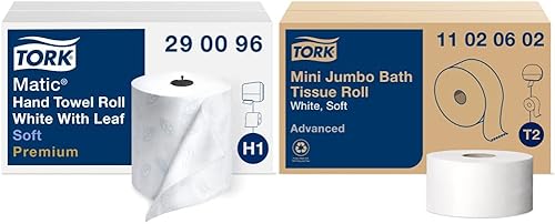 Miniatura 15 de Tork Matic - Rollo de toalla de mano suave color blanco H1, avanzado, de alta absorción, 6 rollos x 900 pies, 290095
