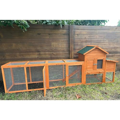 Amzoss 65542557 122 Inch Large Chicken Coop Wooden Backyard Hen House thumb #1