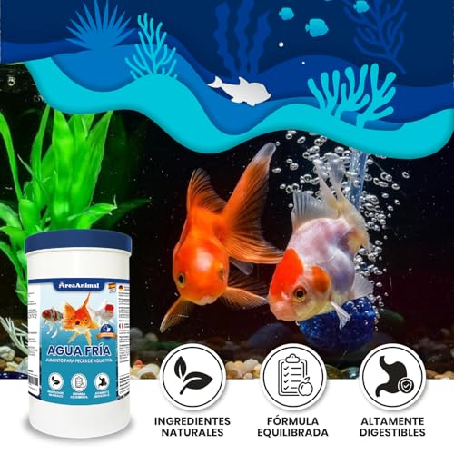 Miniatura 2 de Areaanimal - Comida Peces Agua Fria, Comida Para Peces 200g 1l, Alimento Goldfish Y Cualquier Pez De Agua Fría Enriquecida Con Vitaminas Y Minerales, No Apto Para Alevines