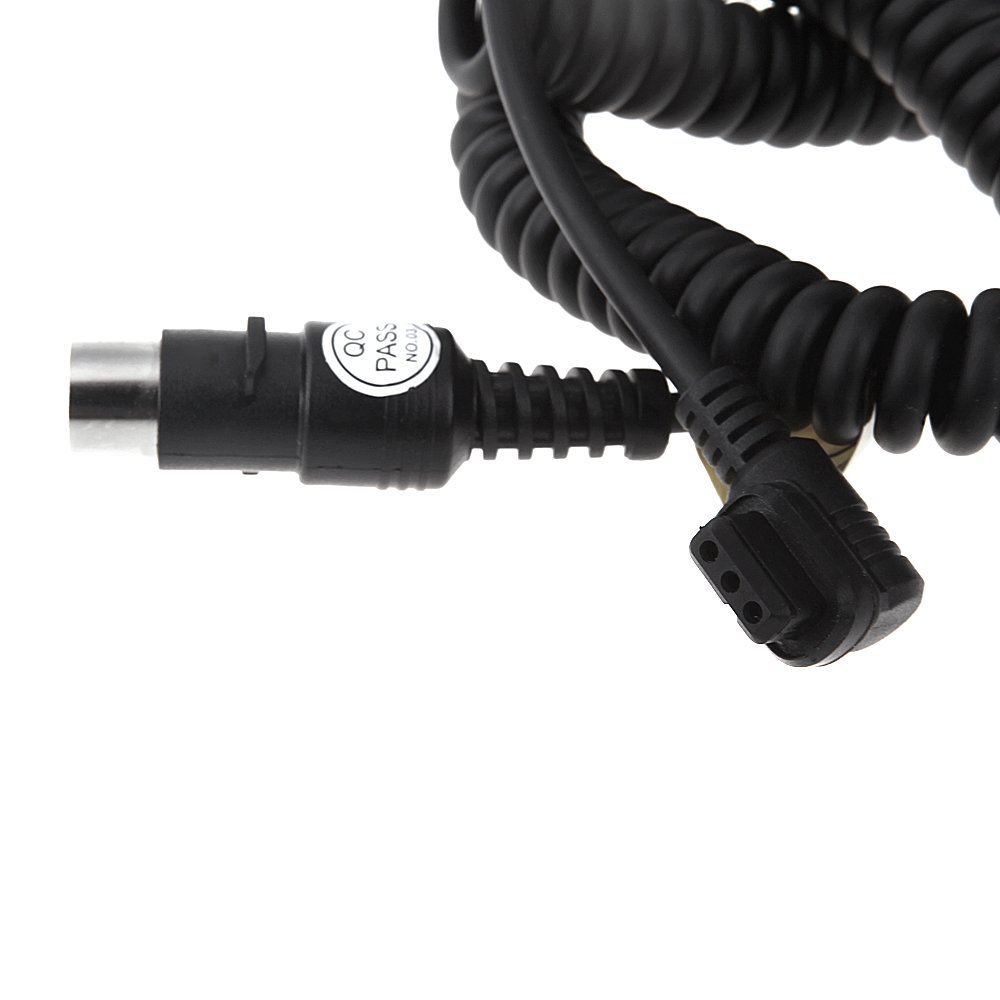 Godox Spiralkabel Blitz Kabel Verbindungskabel für Godox PB960 PB820 Powerblock mit Canon 600EX 580EX II 550EX 540EX 430EX 430EZ Studioblitz