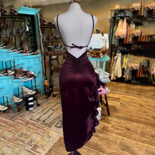 Robe d'été aérée dos nu vêtement fluide mode légère femme