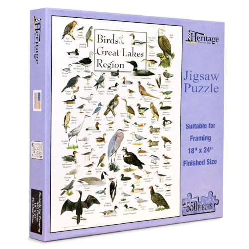 Heritage Puzzle Birds of The Great Lakes Region by Ernest C. Simmons