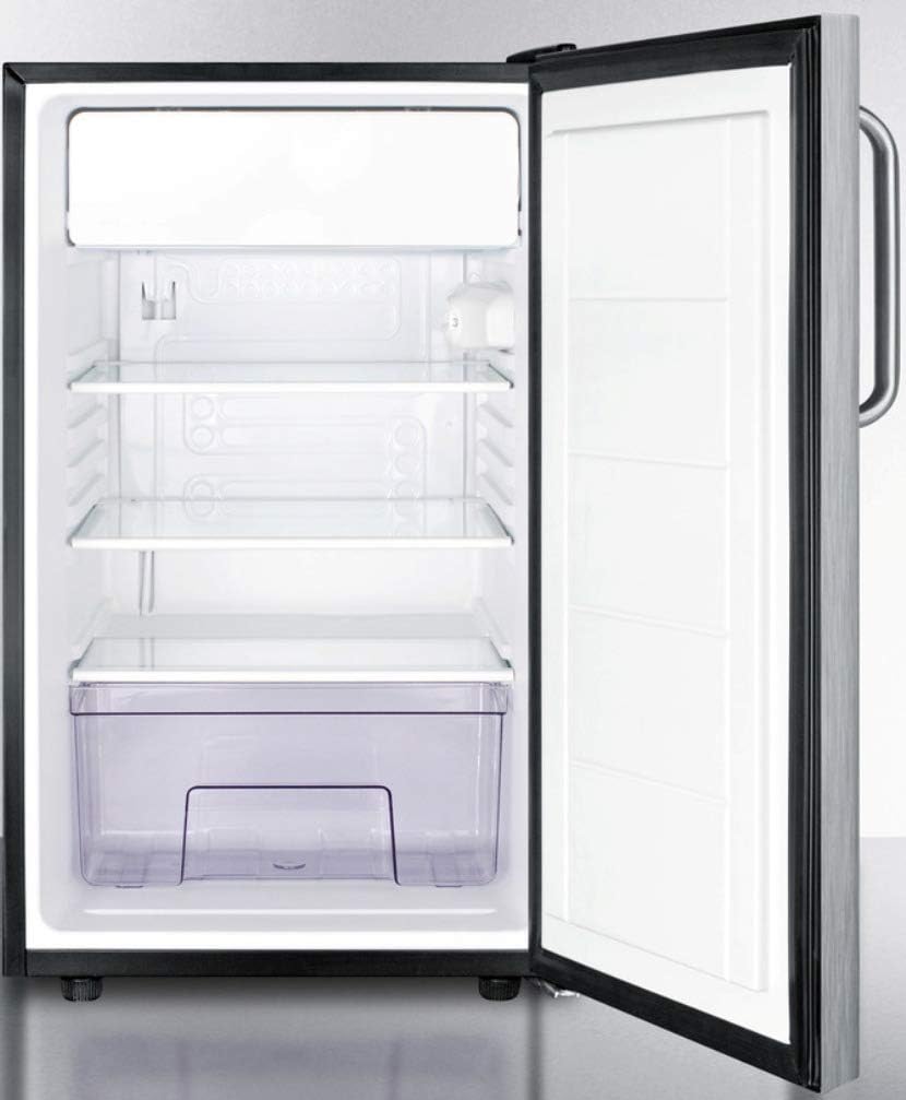 Summit CM421BLBISSTB Refrigerator, Stainless Steel
