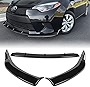 Q1-TECH, Front Bumper Lip fit for compatible with 2014-2016 Toyota Corolla Base/L/LE Model Only, Front Bumper Lip Spoiler Air Chin Body Kit Splitter Painted Glossy Black ABS, 2015 (SPORT-Style)