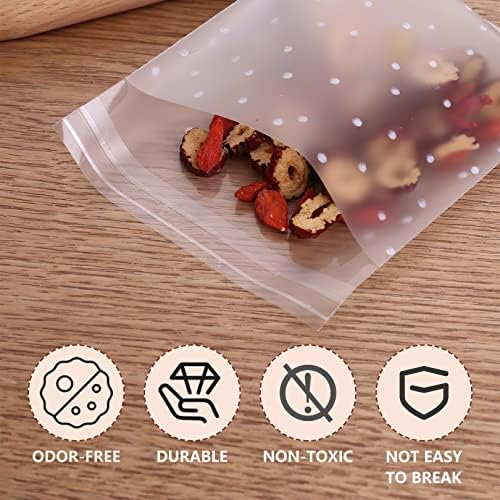 100 Pcs Self Seal Cellophane Bags, Clear Cellophane Bags,Self Adhesive Cookie Bags,Food Safe Small Cellophane Bags, Clear Gift Bags for Biscuit,Packaging, Sweets,Jewelry,Cards,10 x 10 cm