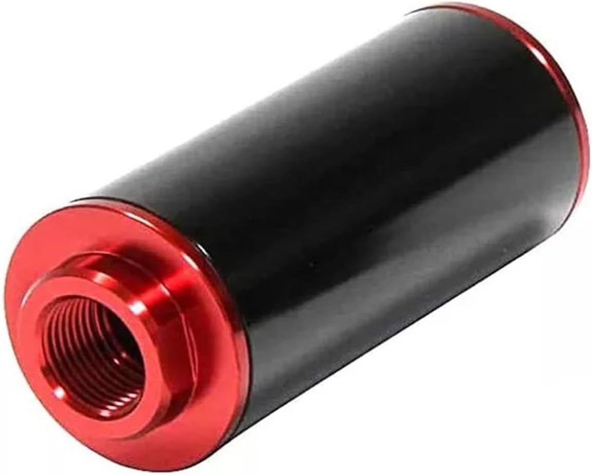 Black and red 30 micron inline filter, can use 6AN 8AN 10AN connector