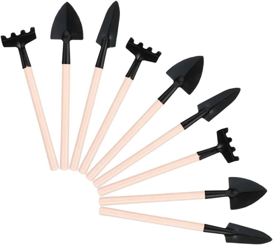 9pcs Mini Garden Tool Set Trowel, Rake, and Shovel for Bonsai Planting and Succulent Transplanting, Compact Hand Tools for Home Gardening and Soil Cultivation