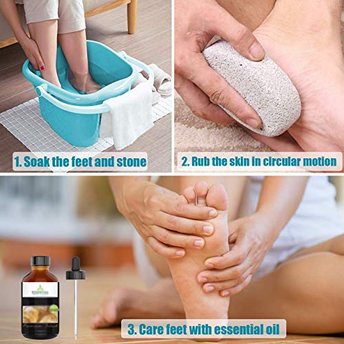 Pumice Stone 2Pcs, Natural Lava Pumice Stone for Feet/Hands/Body, White Calluse Remover/Foot Scrubber Stone for Dead/Hard Skin, Foot File for Men/Women by MAYKI - Image 6