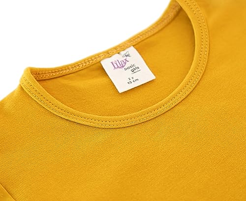 Image of Lilax Girls Short Puff Sleeve Cotton T-Shirt, Toddler & Little Girls Top | 95% Cotton Puff Sleeve Tee; Crewneck, Short Sleeve; Toddler & Girls Sizes 2T-12; for School, Play & Everyday; Machine Wash