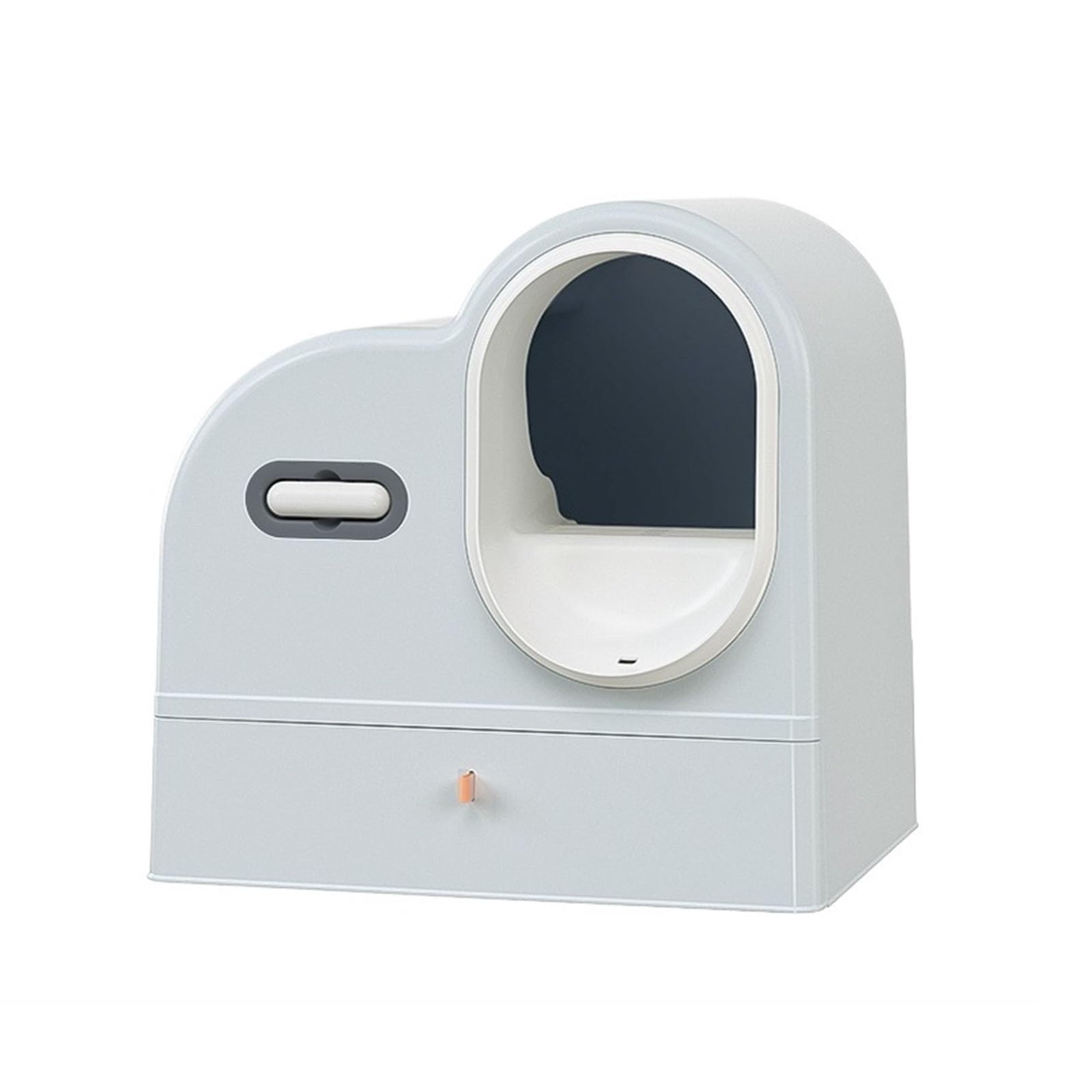 SDGBCXD cat litter tray, Cat Litter Tray, Large Pan Fully Enclosed Box Splash Proof Drawer Type(Gris One Size,Gris)