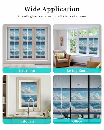Vinilo para ventana azul y blanco 19.6x39.3 pulgadas miniatura 6