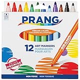 Prang Classic Art Markers, Bullet Tip, Assorted Colors, 12 Count (80012)