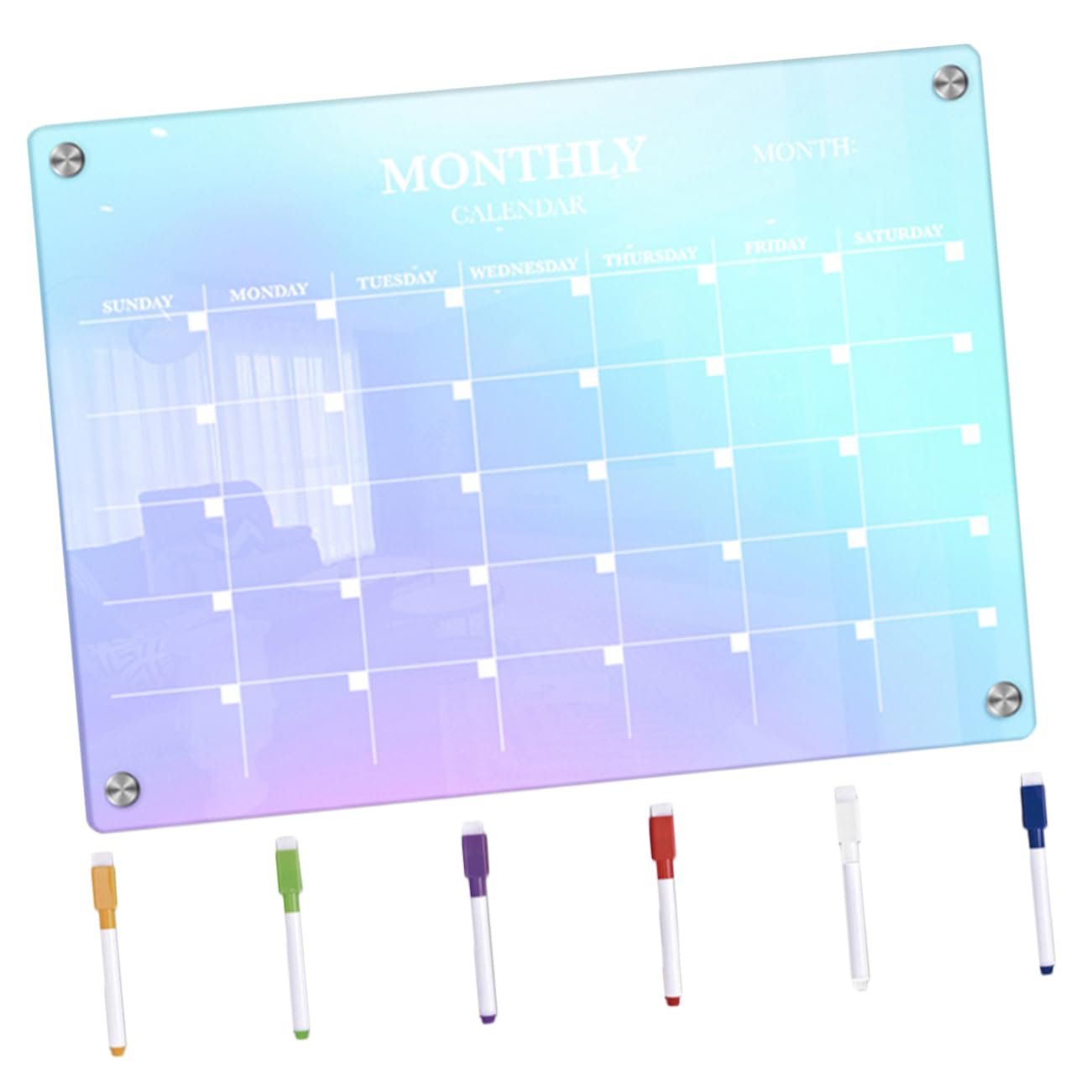 STOBOK Monatsplaner Trocken Abwischbar Aus Magnetischer Kühlschrankkalender Essensplanungstafel Monatliches Whiteboard Für Küchenplanung