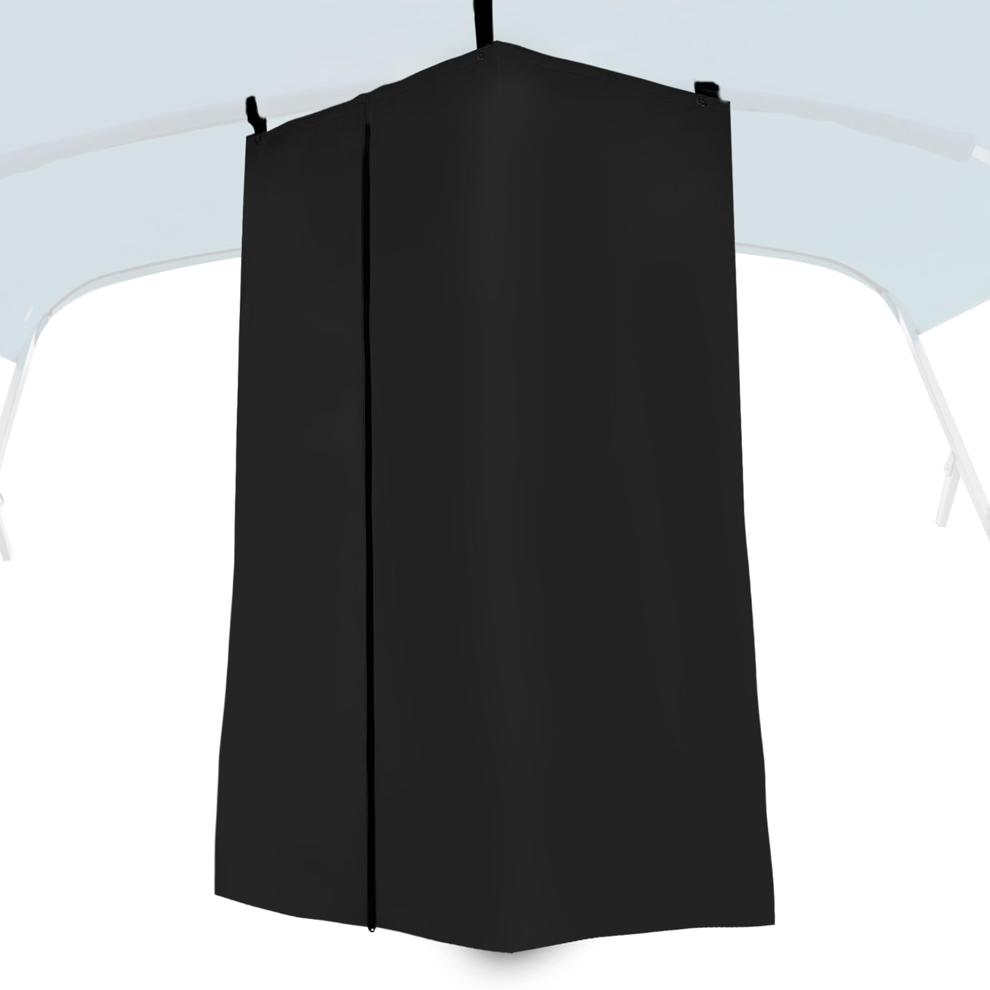 Privacy Tent for Boats - Float Boat Hanging Privacy Curtain Pull-Down Type Suitable for Bimini Top (Black)