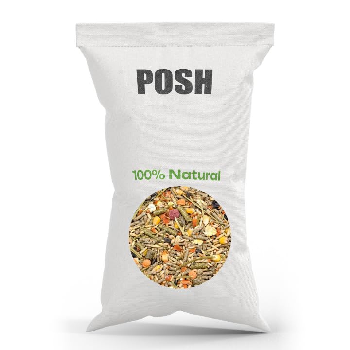 POSH Nourriture pour lapins 10 kg Mélange naturel avec légumes, luzerne et céréales – Aliment complet pour lapins nains – Omega-3, vitamines et...