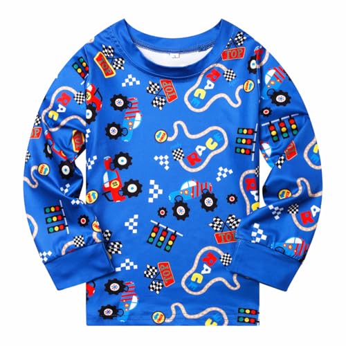 Little Boys Pajamas for Toddler Clothes Set Planet Train Sleepwear Long Sleeve 100% Cotton 2 Piece Kids Pjs Size 1-10 Years2