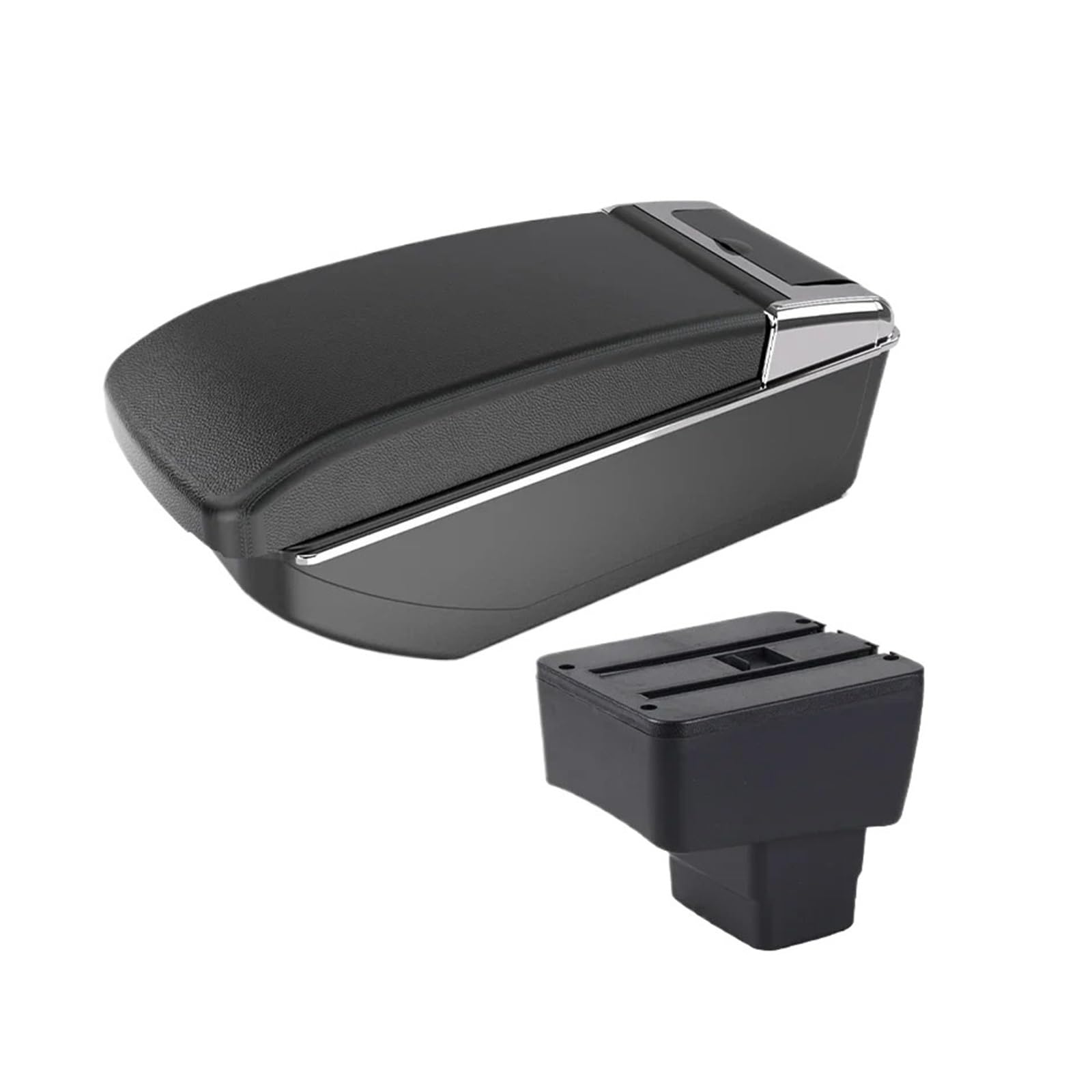 Ggwqoops Car Armrests For Mazda 2/For CX-3 Armrest Box Retrofit Car Storage Dedicated Accessories Armrest Box(B2 Black line NO USB)