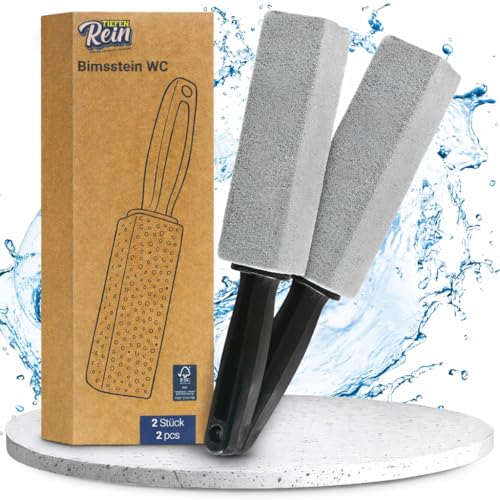 Bimsstein WC 2x - Urinsteinentferner extra stark Bimsstein Toilette & WC Reiniger Pumice Stone Reinigungsstein Entfernt Urinstein Kalk & Braunstein Entferner Toilettenreiniger