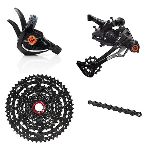 Box One/Two Prime 9 X-Wide 11-50T Range Multi Shift Drivetrain Cycling Groupset Shifter Rear Derailleur Bike Cassette Chain Shift Cable & Housing Kit