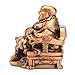 BRABUD Chinese Fengshui Resin Laughing Buddha Sitting on Dragon Chair Sculpture Wealth Lucky Statue Home Office Desk Decoration Gift Collection BS188