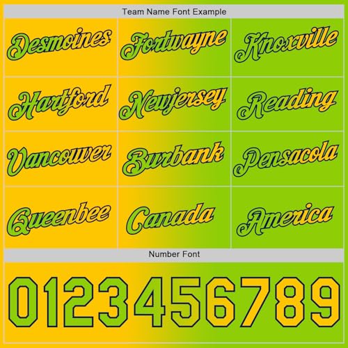 Fanscustom Custom Baseball Tee Shirts Fashion Gradient Styles Short Sleeve Crew Neck Design Print Sports Team Jerseys miniatura 4