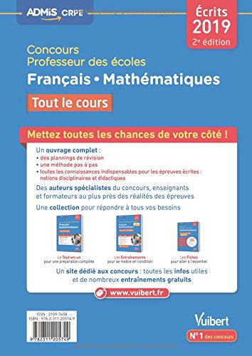 Concours Professeur des écoles (CRPE) Écrits 2019