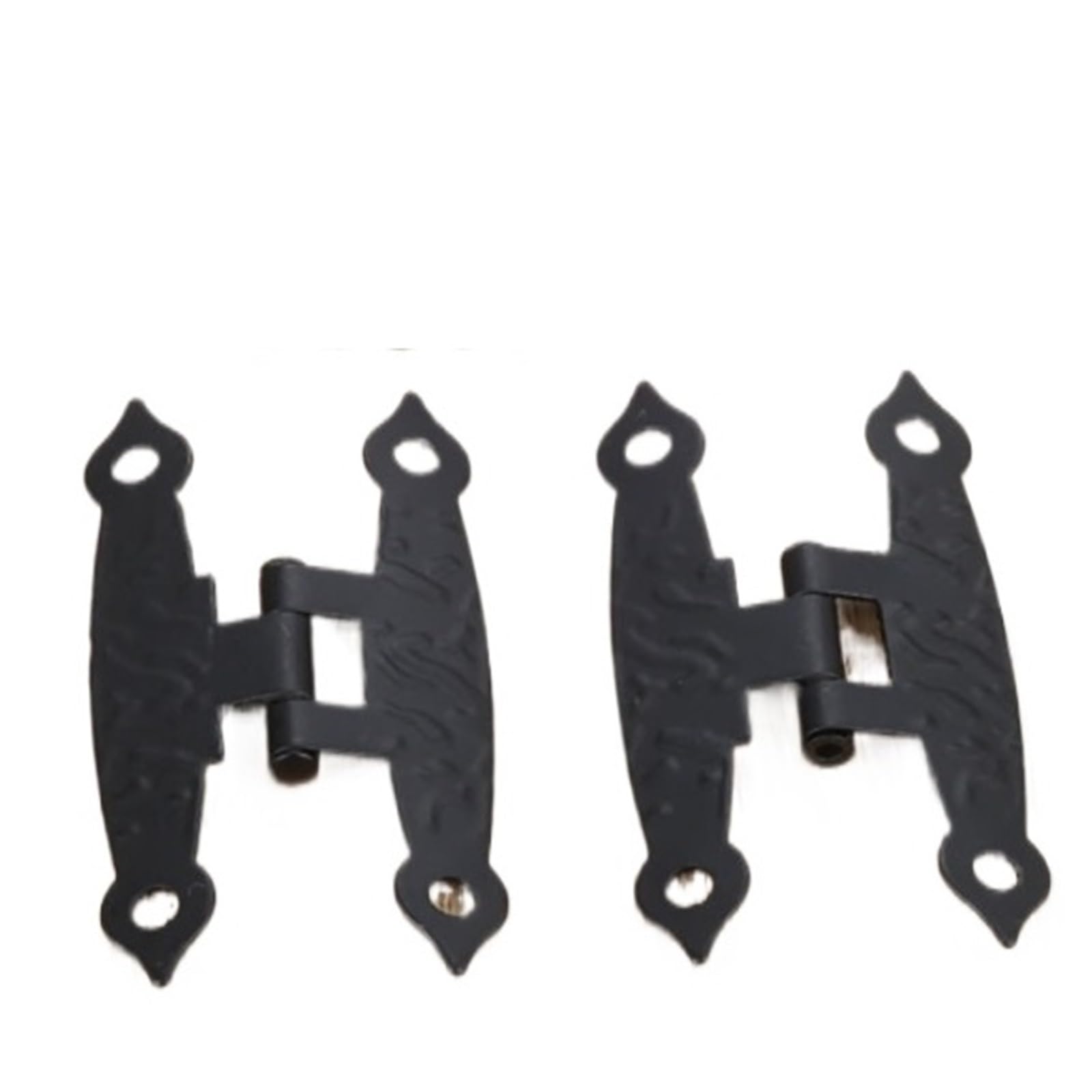 Kdhcvkz One Color 10Pcs Black Furniture Cabinet Door Hinges 4 Holes With Screws