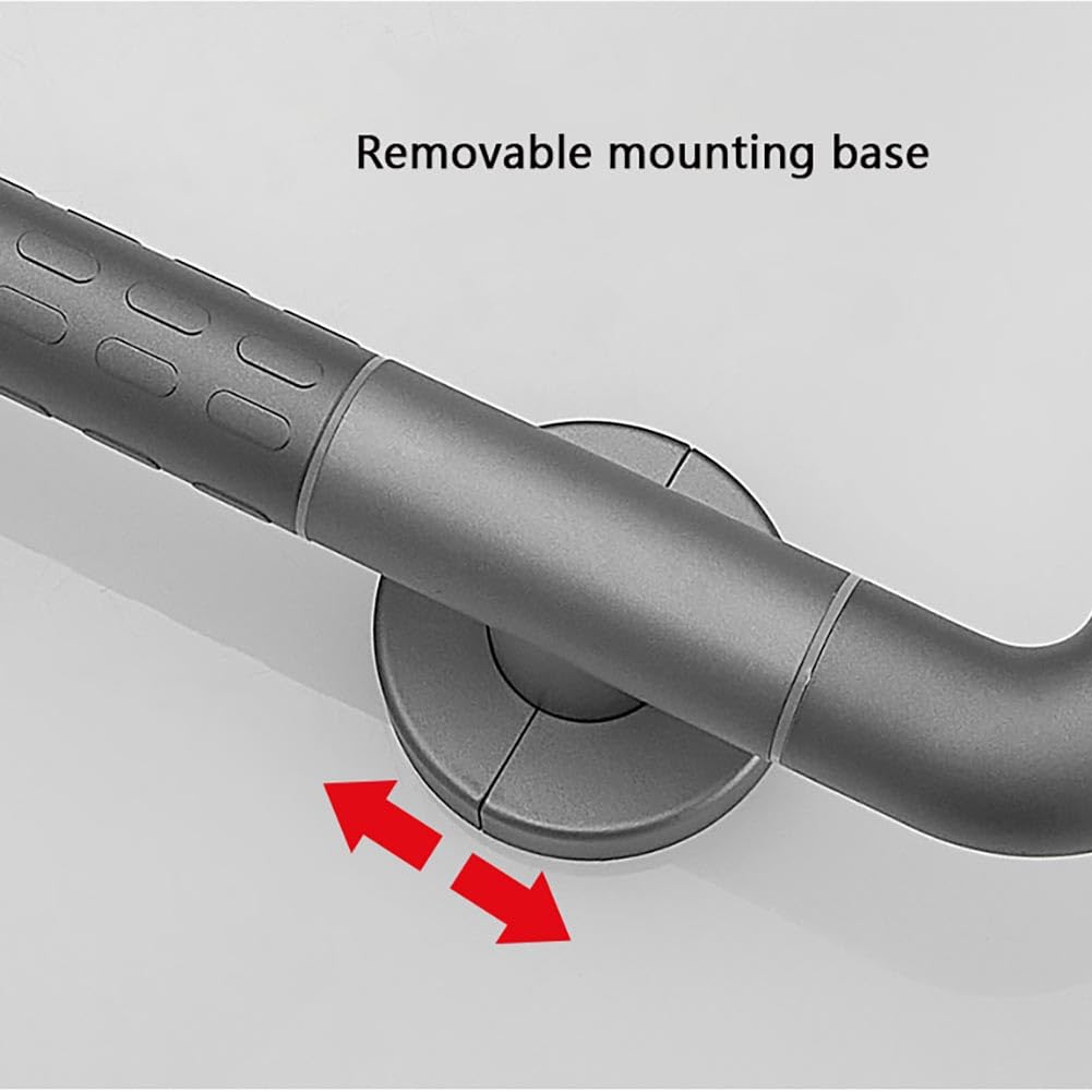 asideros para baño, Barras de Agarre de Seguridad for Baño con Acabado Chapado en Plástico Barra de Agarre for Ducha de Acero Inoxidable de 135 Grados Pasamanos for Inodoro Manija de Bañera Antidesliz