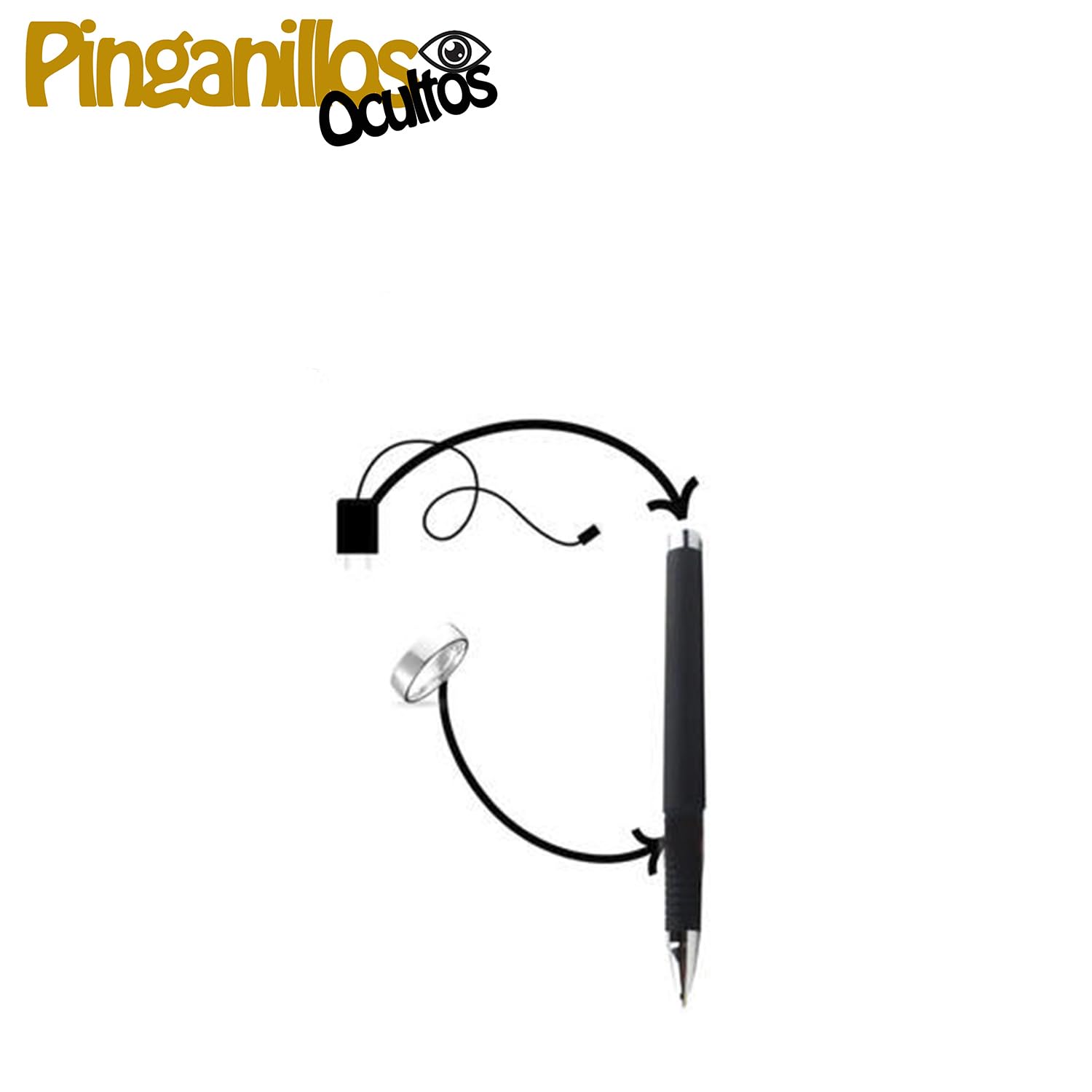 Pinganelli nascosti Pinganillo Esami Penna Bluetooth nascosta - Auricolare spia invisibile senza fili copia esame. (UltraMini)