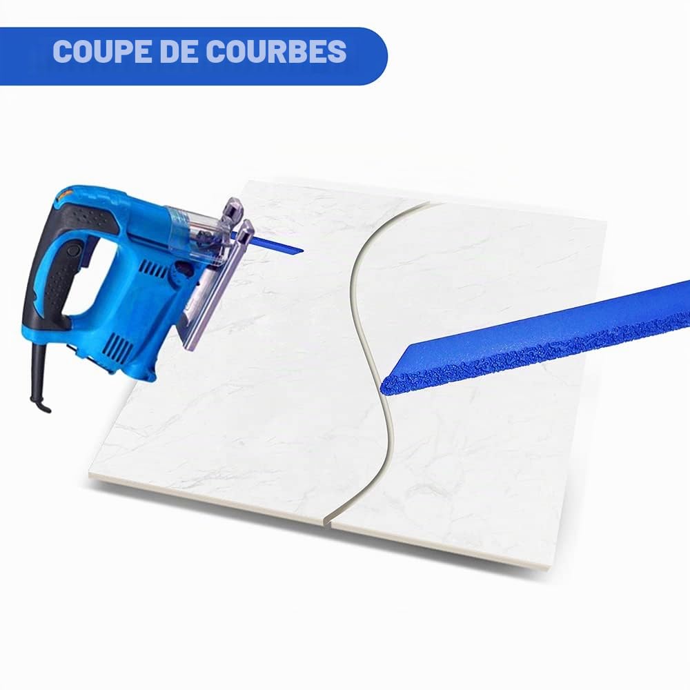 HIGHDRIL Lame Scie Sauteuse Diamant - 100mm x 5 Brasé Sous Vide Lame de Scie pour Fibre de Verre Marbre Plastique Bois Plâtre