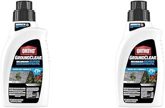 Ortho GroundClear Weed & Grass Killer Super Concentrate1 Fast-Acting Formula Kills The Toughest Weeds and Grasses, 32 fl. oz. (Pack of 2)